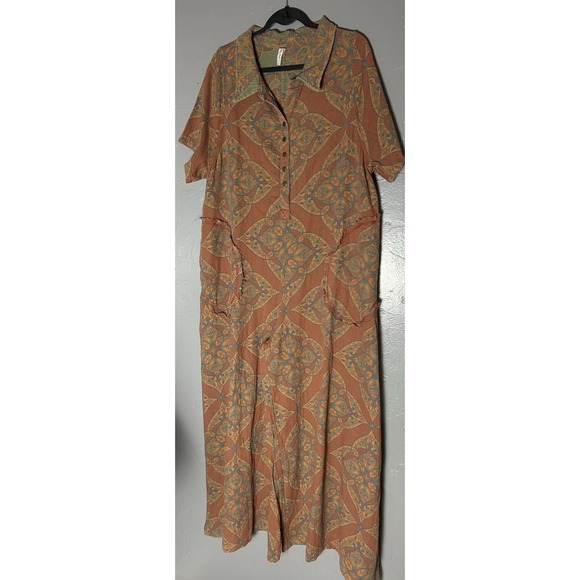 Oli & Hali Pants - Oli & Hali Women's jumpsuit Large, Short Sleeves Lagen Look Artsy Relaxed